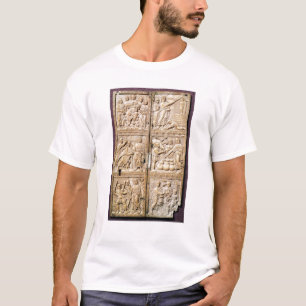 Camiseta Diptych que mostra os milagre do cristo