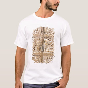 Camiseta Diptych que mostra os milagre do cristo