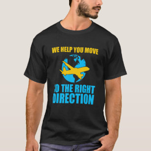Camiseta Direção Direita do Avião Controlador de Tráfego Aé