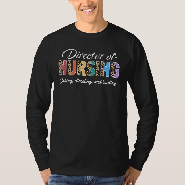 Camiseta Director of Nursing Appreciation Leopard (Frente)