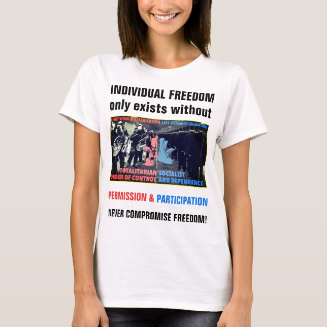 Camiseta Direita e Esquerda (luz) (Frente)