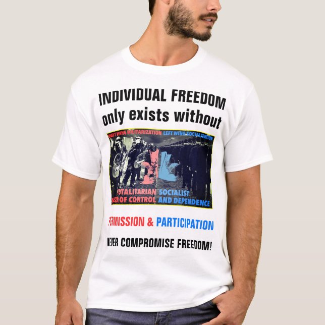 Camiseta Direita e Esquerda (luz) (Frente)