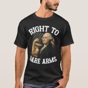Camiseta Direito de Mostrar os Braços Engraçado 4 de Julho