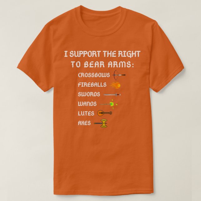Camiseta Direito de veicular armas RPG (Frente do Design)