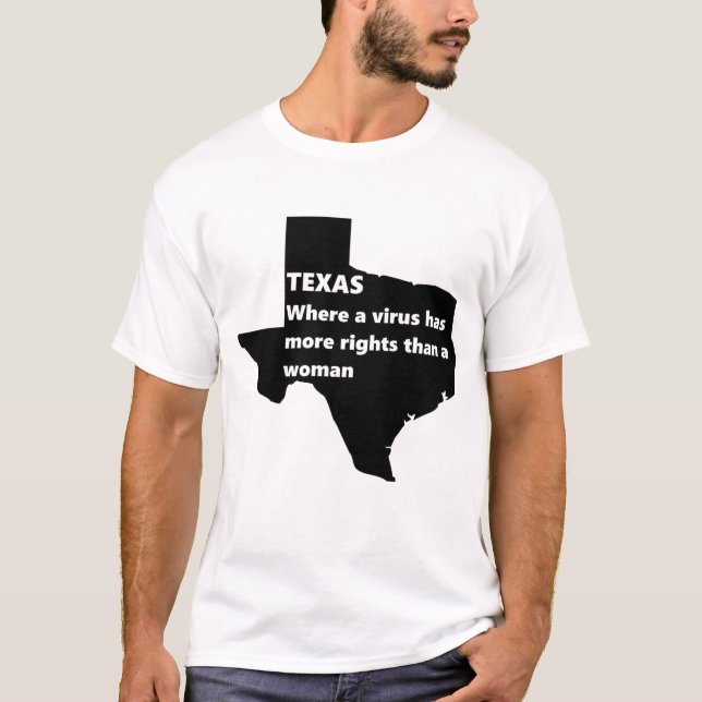 Camiseta direitos das mulheres no texas (Frente)