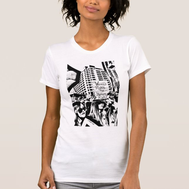 Camiseta Direitos das mulheres são direitos humanos - uma c (Frente)