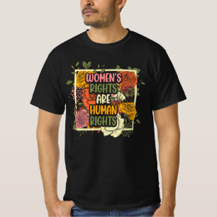 Camiseta Direitos das mulheres são florais em direitos huma