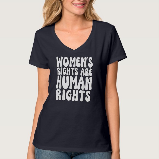Camiseta Direitos das mulheres são mulheres defensoras dos  (Frente)