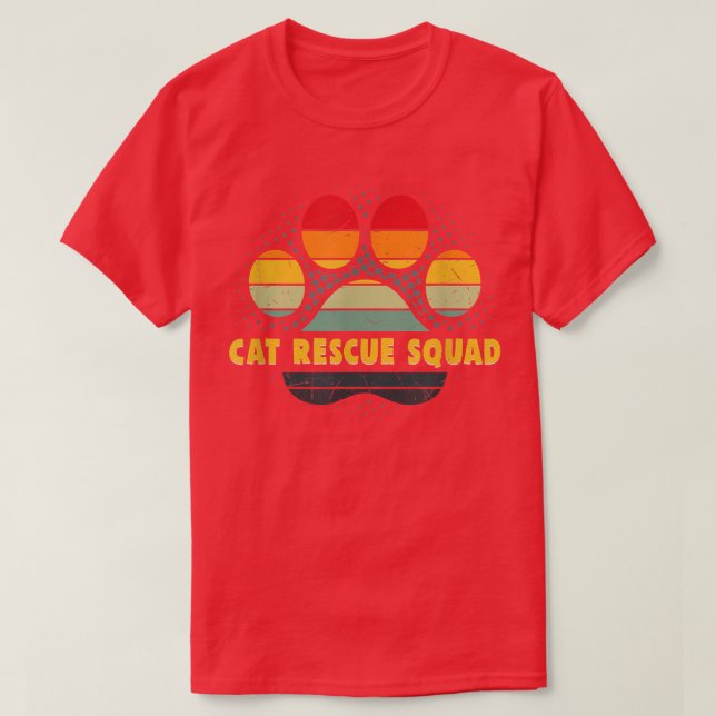 Camiseta Direitos de Animais do Cat Rescue Squad578 (Frente do Design)