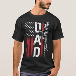 Camiseta Direitos de Arma do Pai Orgulhoso AR 15 Bandeira A