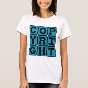 Camiseta Direitos de autor, direitos exclusivos