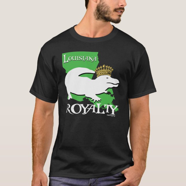 Camiseta Direitos de Louisiana (jacaré branco) (Frente)