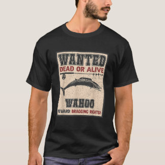 Camiseta Direitos de Peixe Desejado Pescador Wahoo Fishin