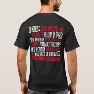 Camiseta Direitos de Primeira Emenda da Liberdade de Expres