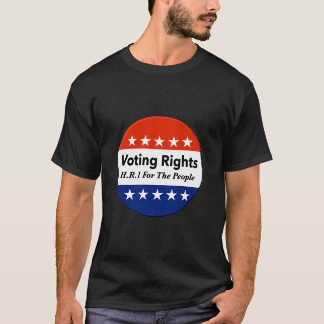 Camiseta Direitos De Voto RH1 Para A Lei Pessoas (Frente)