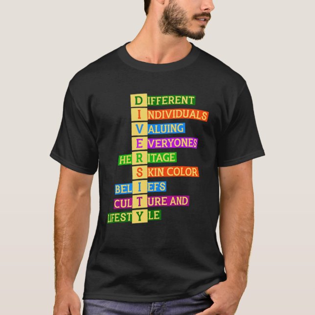 Camiseta Direitos Diversidade bondade Inclusão da Igualdade (Frente)