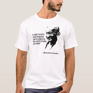 Camiseta Direitos dos animais de Mahatma Gandhi
