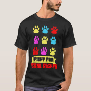 Camiseta DIREITOS DOS ANIMAIS DE RESGATE DE Gato RESGATAR A