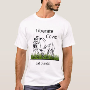 Camiseta Direitos dos animais (para vacas)