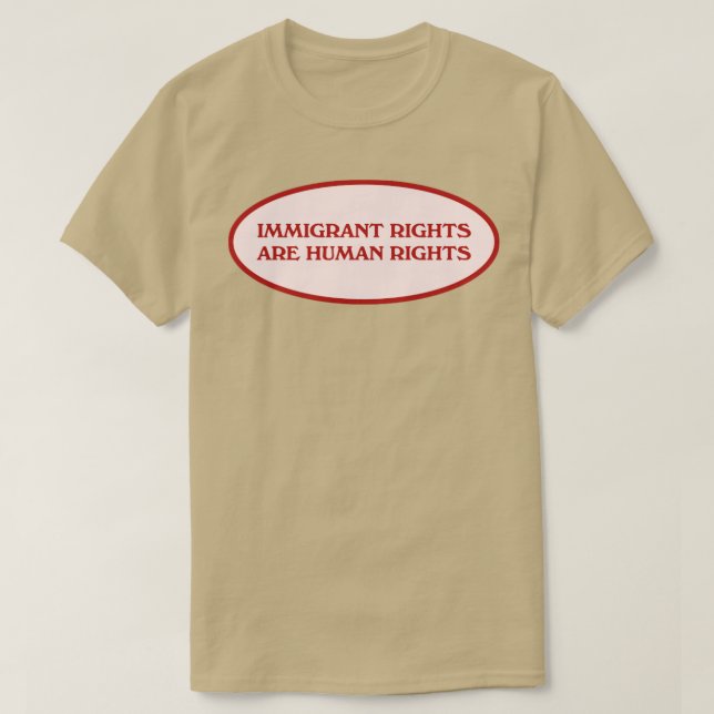 Camiseta Direitos dos imigrantes são direitos humanos (Frente do Design)