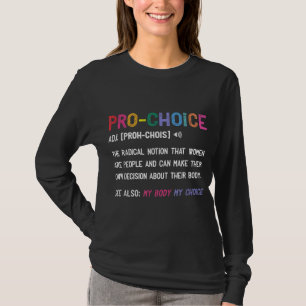Camiseta Direitos Feministas de Definição Pró Meu Corpo Meu