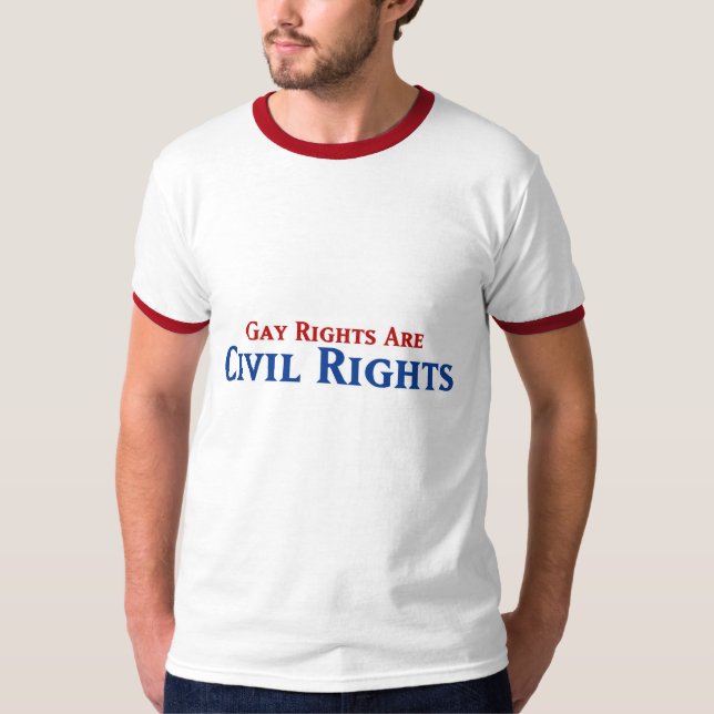 Camiseta Direitos Gays são Direitos Civis (Frente)