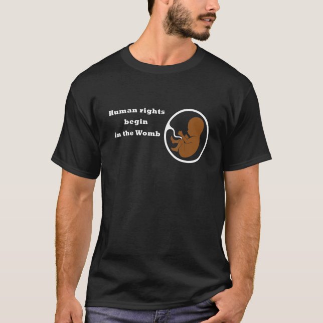 Camiseta Direitos Humanos Afro-Americanos Pró-Vida Começam (Frente)