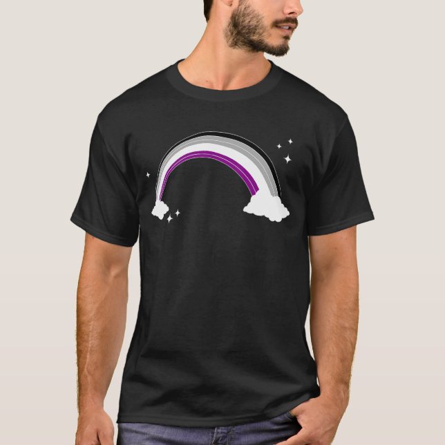 Camiseta Direitos Humanos Bandeira Asexual Rainbow Ace Prid (Frente)