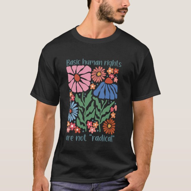 Camiseta Direitos Humanos Básicos Não São Igualdade Radical (Frente)