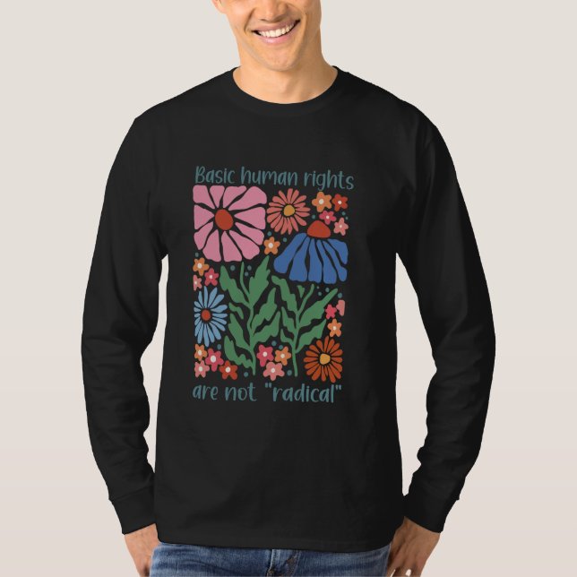 Camiseta Direitos Humanos Básicos Não São Igualdade Radical (Frente)