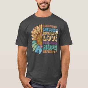 Camiseta Direitos Humanos Bondade Paz Igualdade Amor Espera