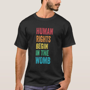 Camiseta Direitos Humanos Começam No Retro Da Mulher