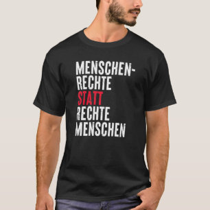 Camiseta Direitos humanos em vez de uma citação pessoas ale
