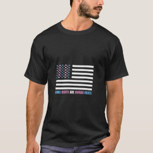 Camiseta Direitos Humanos são Direitos Humanos EUA Bandeira