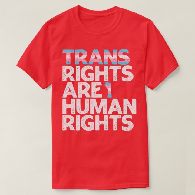Camiseta Direitos Humanos são Transgêneros (Frente do Design)