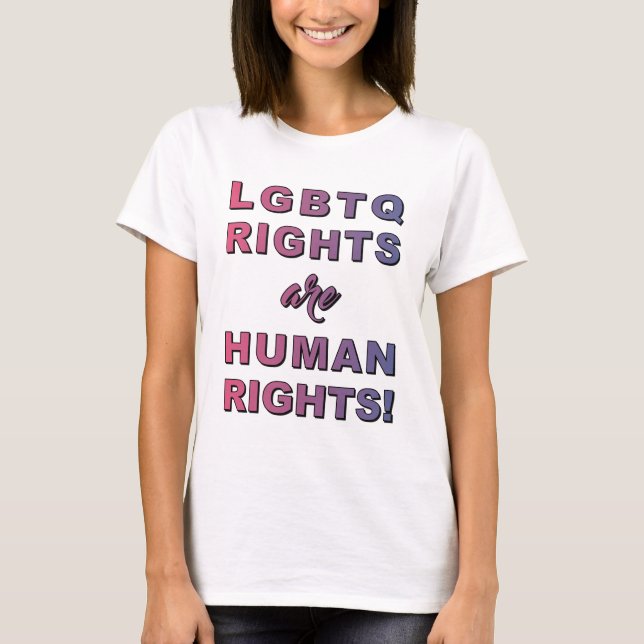 CAMISETA DIREITOS LGBTQ... (Frente)