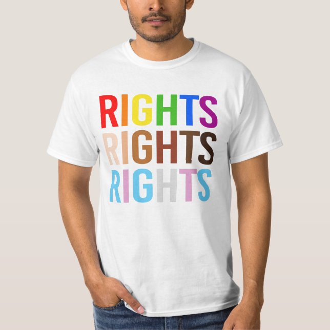 Camiseta Direitos Orgulho Direitos Pessoas de Cor Direitos  (Frente)
