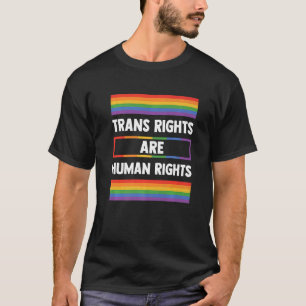 Camiseta Direitos Trans São Direitos Humanos Arco-íris Gay 