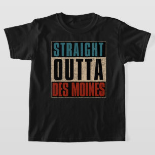 Camiseta Direto de Des Moines Iowa IA
