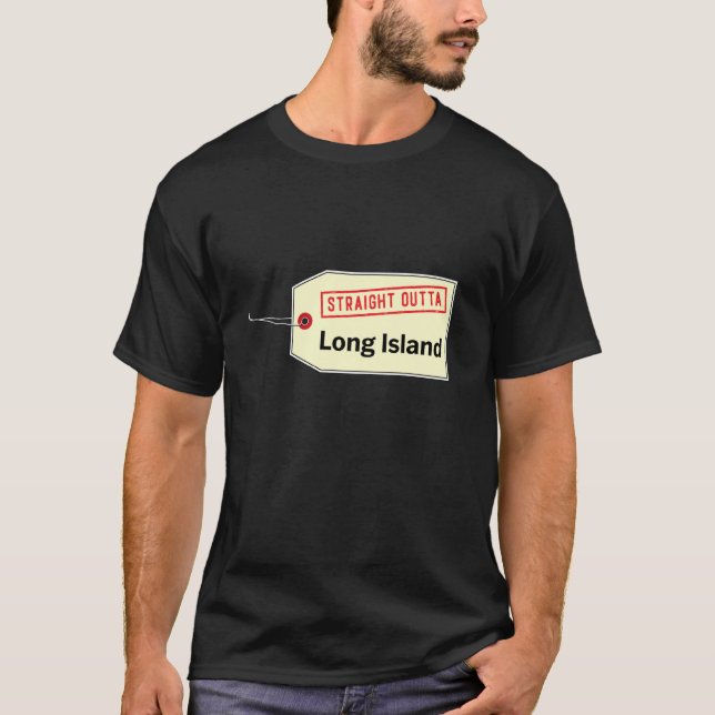 Camiseta Direto de Long Island NY Bairro de Nova York (Frente)