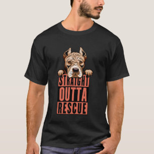 Camiseta Direto do Resgate Pit Bulls Homens Mulheres Adoles