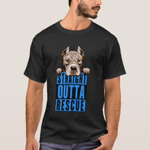 Camiseta Direto do Resgate Pit Bulls Homens Mulheres Adoles