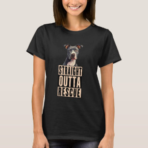 Camiseta Direto do Resgate Pit Bulls Homens Mulheres Adoles