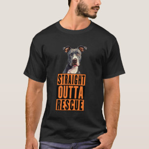 Camiseta Direto do Resgate Pit Bulls Homens Mulheres Adoles