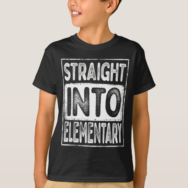 Camiseta Direto para o retro elementar de volta à escola (Frente)