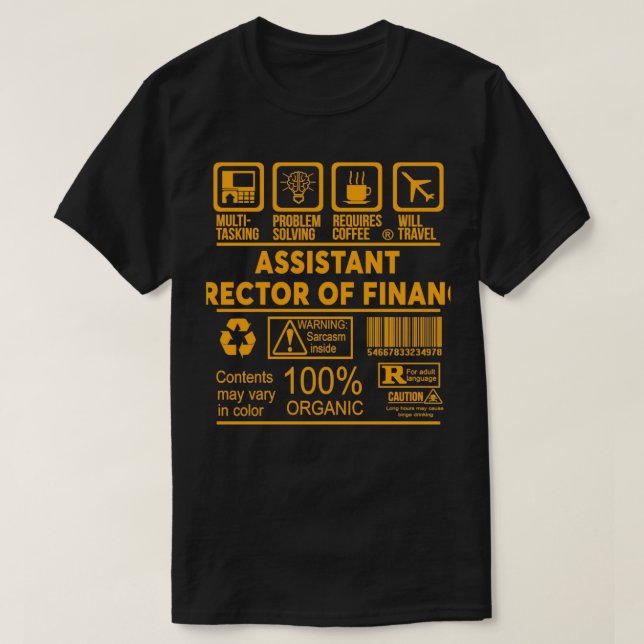 CAMISETA DIRETOR-ASSISTENTE DAS FINANÇAS NICE DESIGN 2017 1 (Frente do Design)