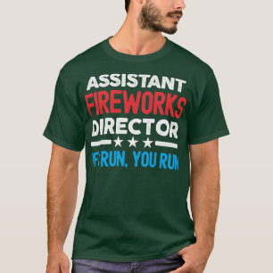 Camiseta Diretor assistente do Fireworks Funny 4 de julho F