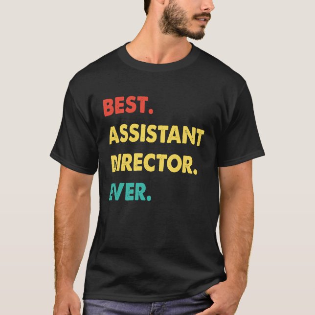 Camiseta Diretor Assistente Retro Melhor Diretor Assistente (Frente)