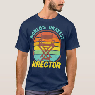 Camiseta Diretor da Okayest Engraçado Retro Cineasta