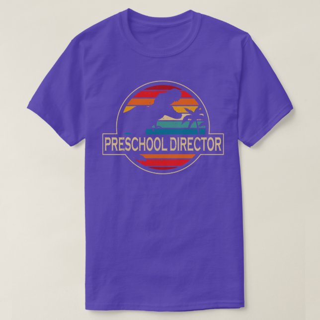 Camiseta Diretor da pré-escola Dinossauro (Frente do Design)